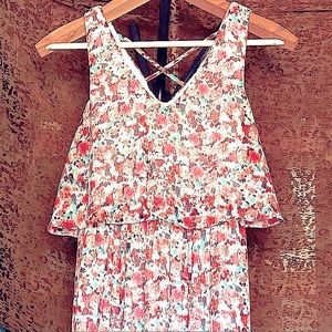 Summer Dress by Lily Rose. long dress with slit in back Size M